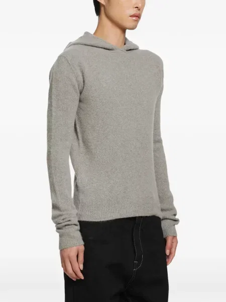 Hanorac cu glugă Rick Owens din fetru gri
