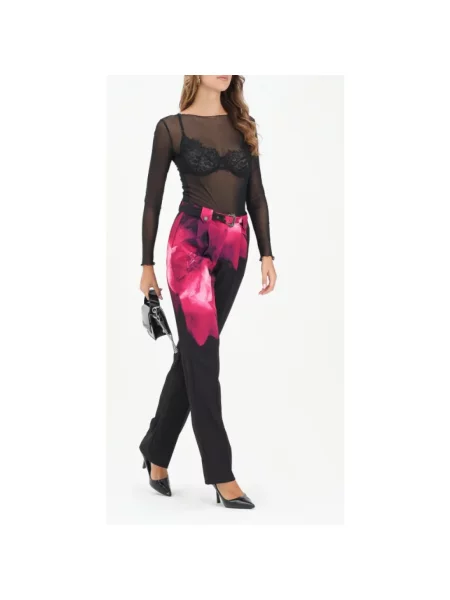 Spodnie Versace Jeans Couture biznesowe czarne