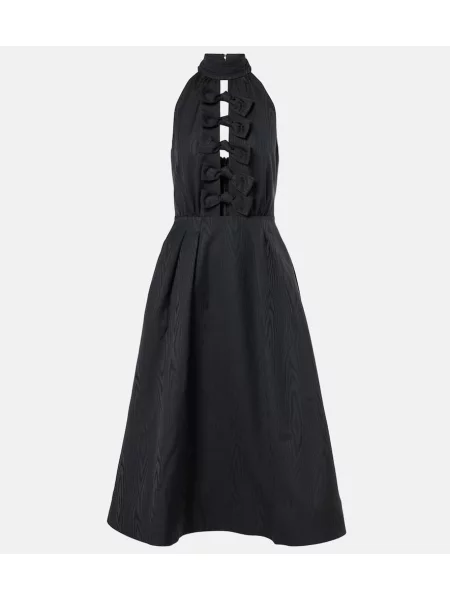 Midi obleka Rebecca Vallance z lokom povodcem črna