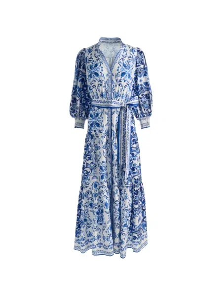 Rochie tip cămașă Alice + Olivia alb