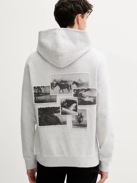 Pulover ZADIG&VOLTAIRE s kapuco siva