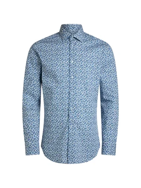 Cămașă Etro cu model floral albastru