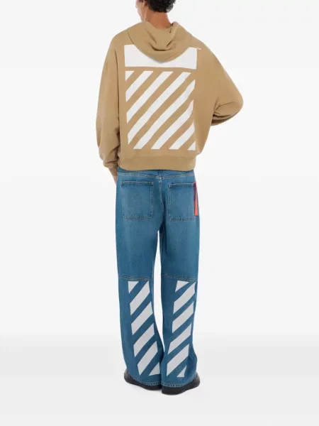 Hanorac cu glugă L/ab C/o Off-white cu imagine alb