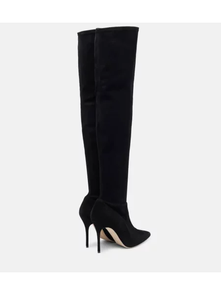 Cizme Manolo Blahnik din piele de căprioară negru