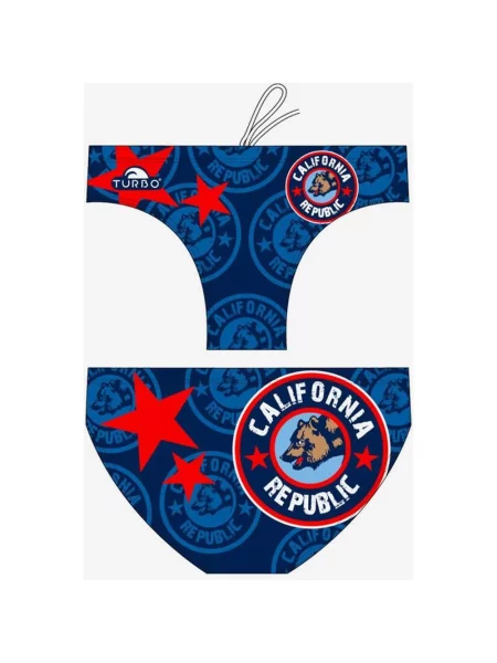 Kąpielówki Turbo California Flag w kolorze niebieskim S niebieskie