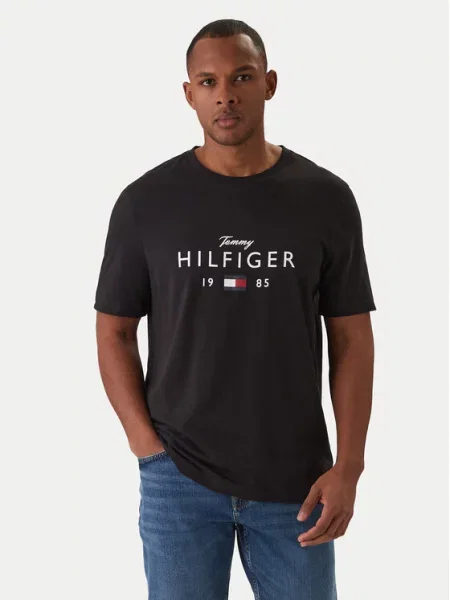 TOMMY HILFIGER Majica BRAND LOVE crvena bijela crna