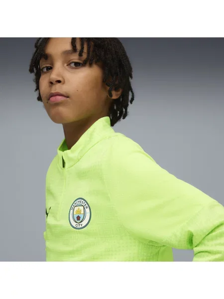 PUMA Młodzieżowa bluza treningowa Manchester City z zamkiem Odzież żółty
