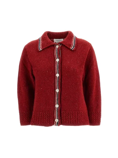 Kardigan Thom Browne wełniany czerwony