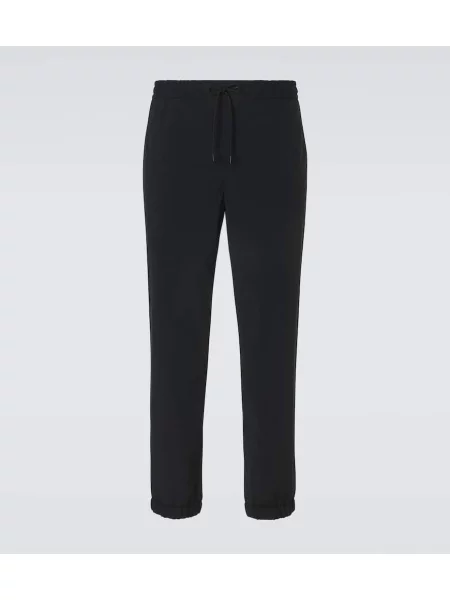 Spodnie dresowe Moncler w paski czarne