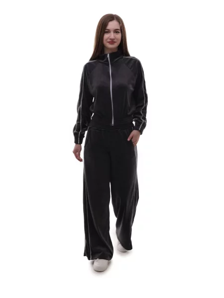 Велюровий Спортивний костюм ЕДЕЛЬВЕЙС графіт