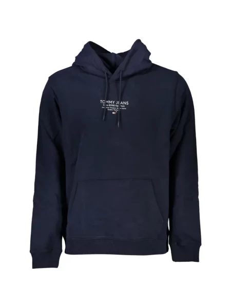 Hanorac cu glugă Tommy Jeans cu imagine albastru