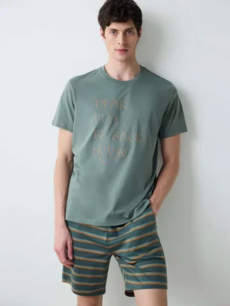 Піжама Penti сіро-зелений зелена