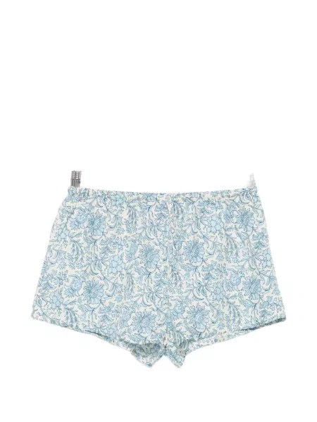 Pantaloni scurți Mc2 Saint Barth de mătase cu imagine