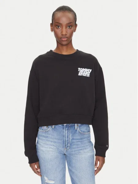 Tommy Jeans Bluză negru