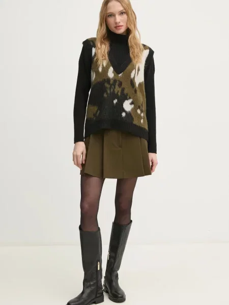 Вовняний светр Sisley зелений