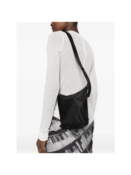 Torebka crossbody Mm6 Maison Margiela skórzana czarna