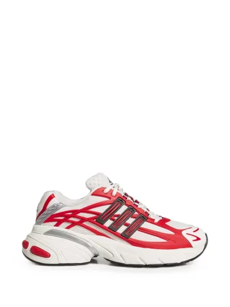 Sneakerși Adidas cu șireturi din dantelă alb