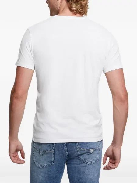 Tricou Guess cu imagine din jerseu alb