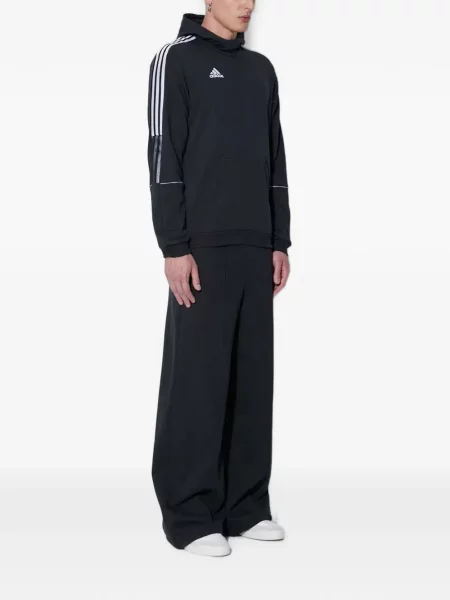 Lung hanorac Adidas din canvas alb