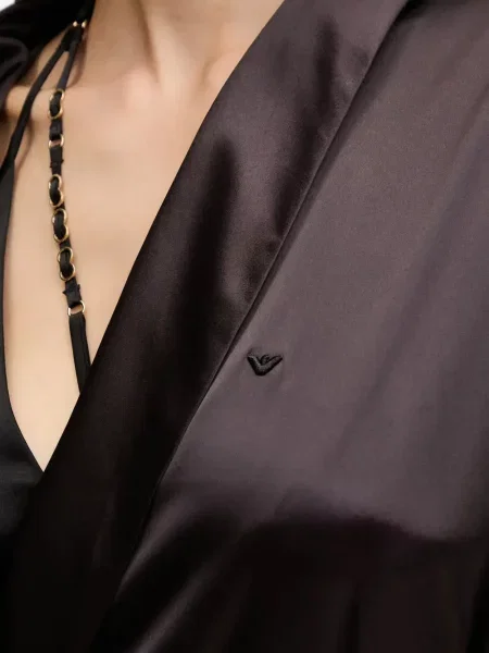Halat Emporio Armani din satin negru
