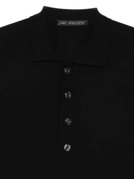 Lung tricou polo Low Brand negru