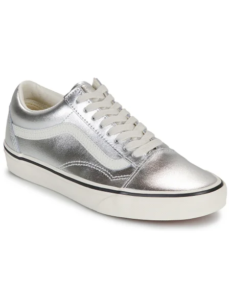Kožené tenisky Vans Old Skool strieborná