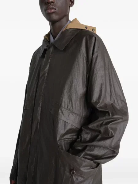 Kabát Lemaire s kapucí hnědý