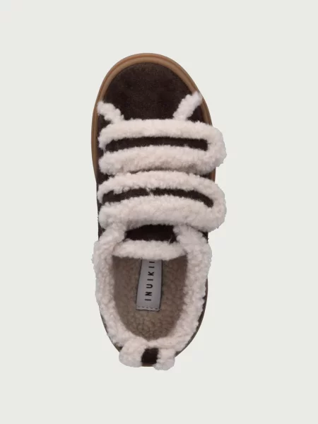 Inuikii SHEARLING LOW VELCRO sportcipő gyerek velúr barna