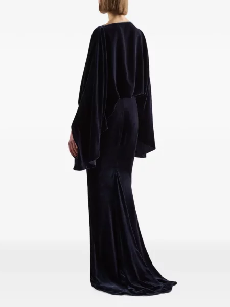 Rochie maxi Taller Marmo de catifea albastru