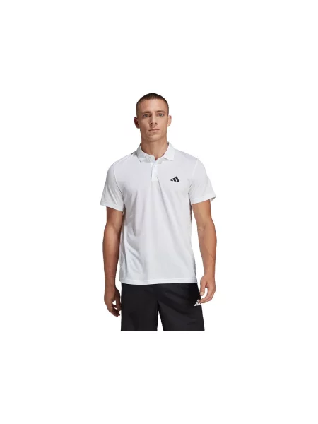 Tricou polo Adidas alb