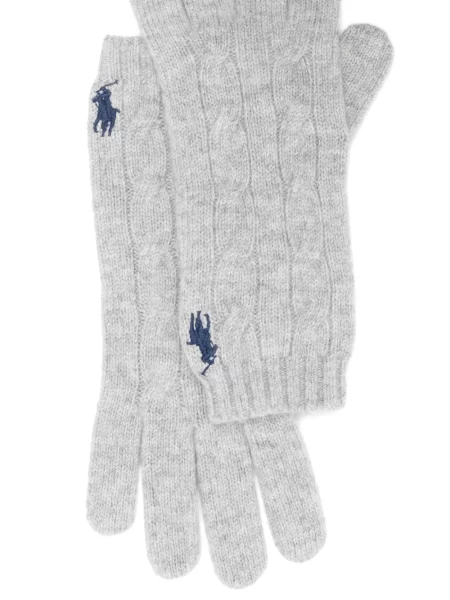 Mănuși Polo Ralph Lauren tricotate gri