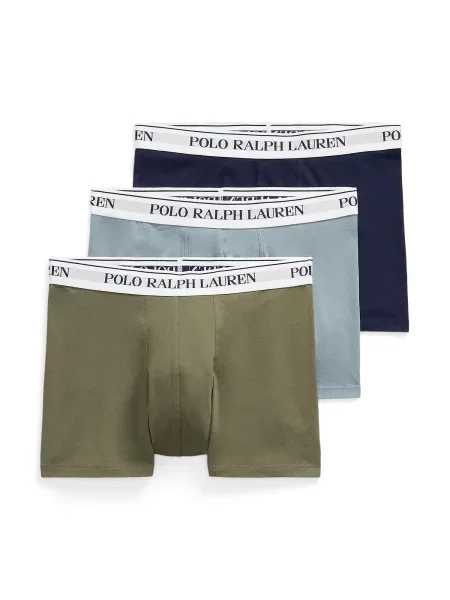 Polo Ralph Lauren Boxeri Classic bleumarin / albastru porumbel / oliv alb