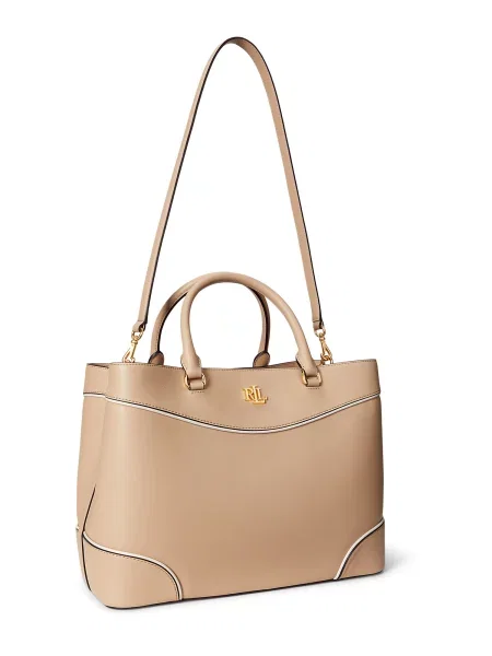 Shopper kabelka Lauren Ralph Lauren béžová