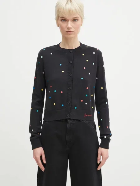 Fiorucci cardigan din lână Confetti Dot Print Logo femei negru