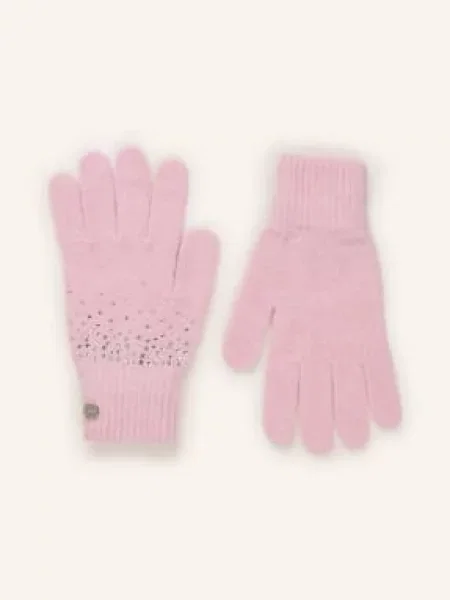 Marc Cain Rukavice S Ozdobnými Kamínky chalk pink