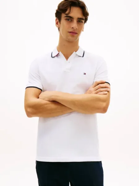 Tricou polo Tommy Hilfiger alb
