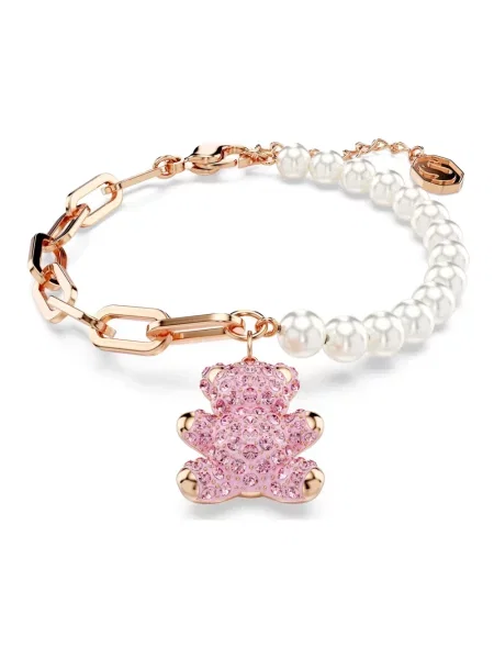 Zawieszka Swarovski typu teddy różowa