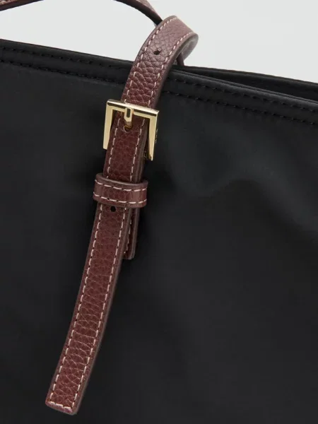 Torba shopper z klamrami Kobieta uniwersalny MANGO czarny