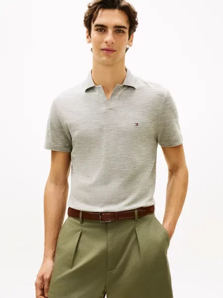 TOMMY HILFIGER Tričko melírovaná sivá