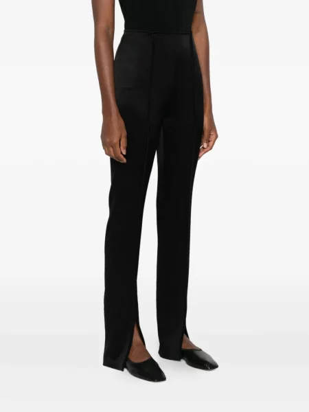 Pantaloni Nanushka cu dungi negru