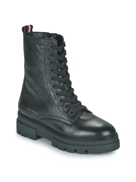Botine Tommy Hilfiger cu șireturi din dantelă