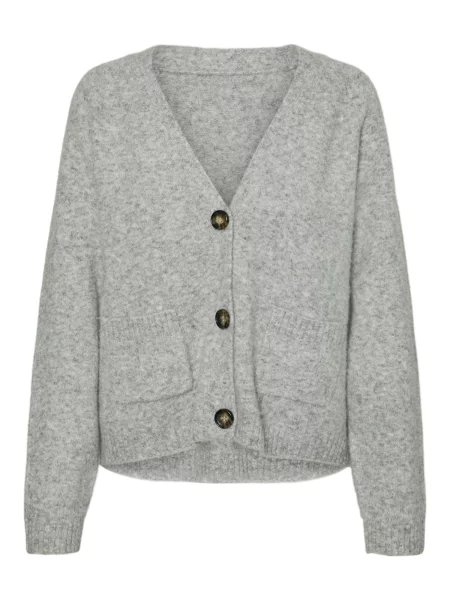 VERO MODA Geacă tricotată Boom amestecat gri