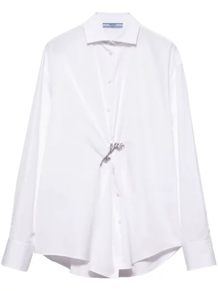 Cămașă Prada din poplin alb