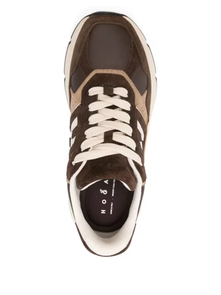 Sneakerși Hogan din piele maro