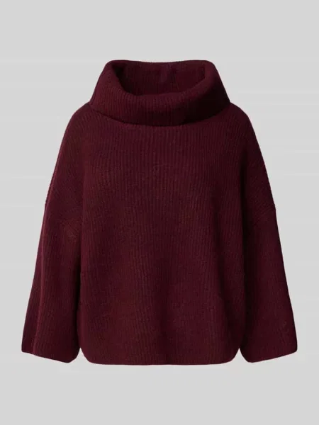 Golf z domieszką wełny Comma bordowy