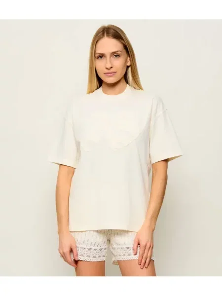AllSaints Tricou INSIGNIA ETTA | Oversize fit alb