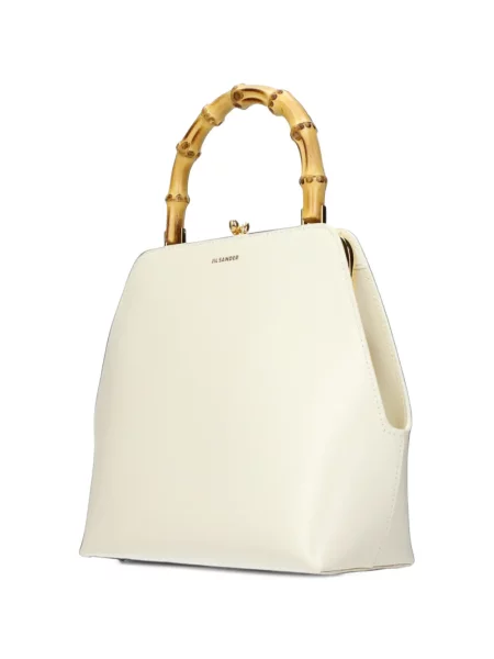 Geantă shopper Jil Sander din piele alb