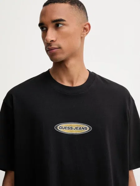 Футболка Guess Jeans з принтом чорний