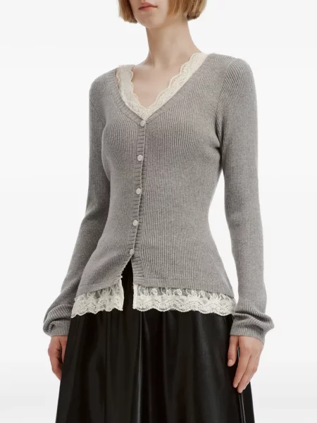 Cardigan B+ab din dantelă gri
