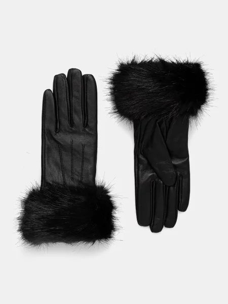 Barbour manusi de piele femei negru